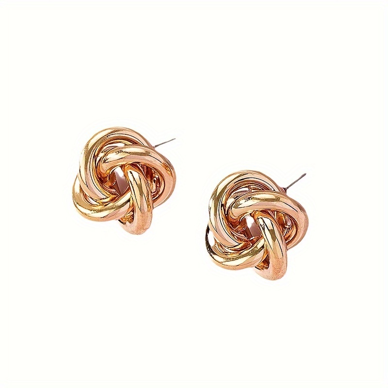 Golden Flower Ball Earrings, Delicate Light Temperament, Stylish & Versatile